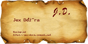 Jex Dóra névjegykártya